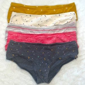 Set of 5 girl’s hipster underwear